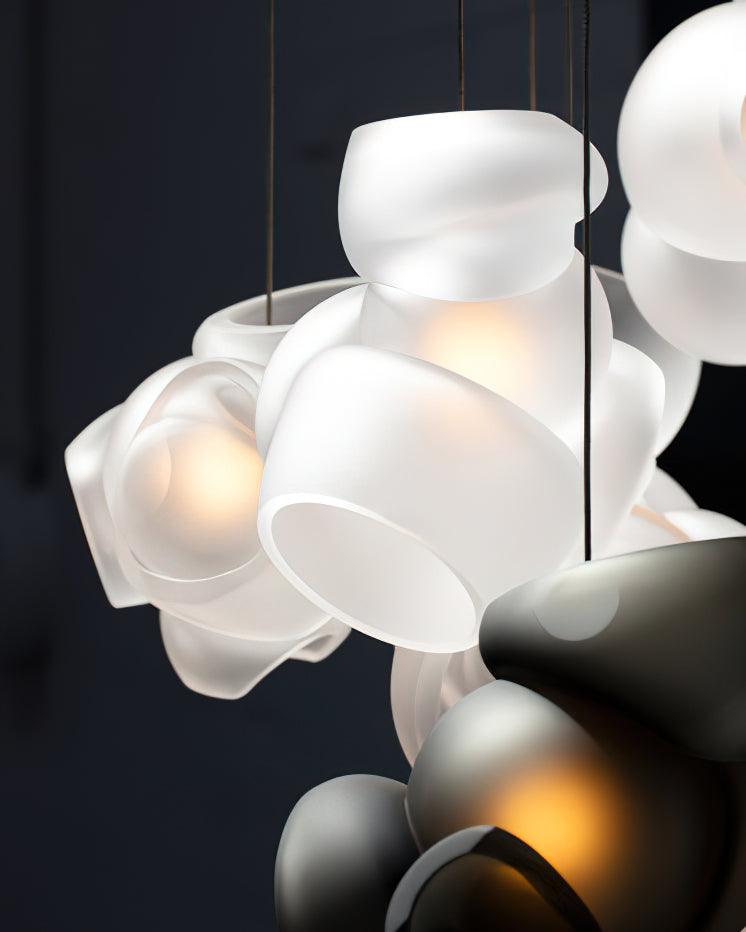 Zamarir Bubbles Cluster Metal Glass Pendant Light - Letslighting
