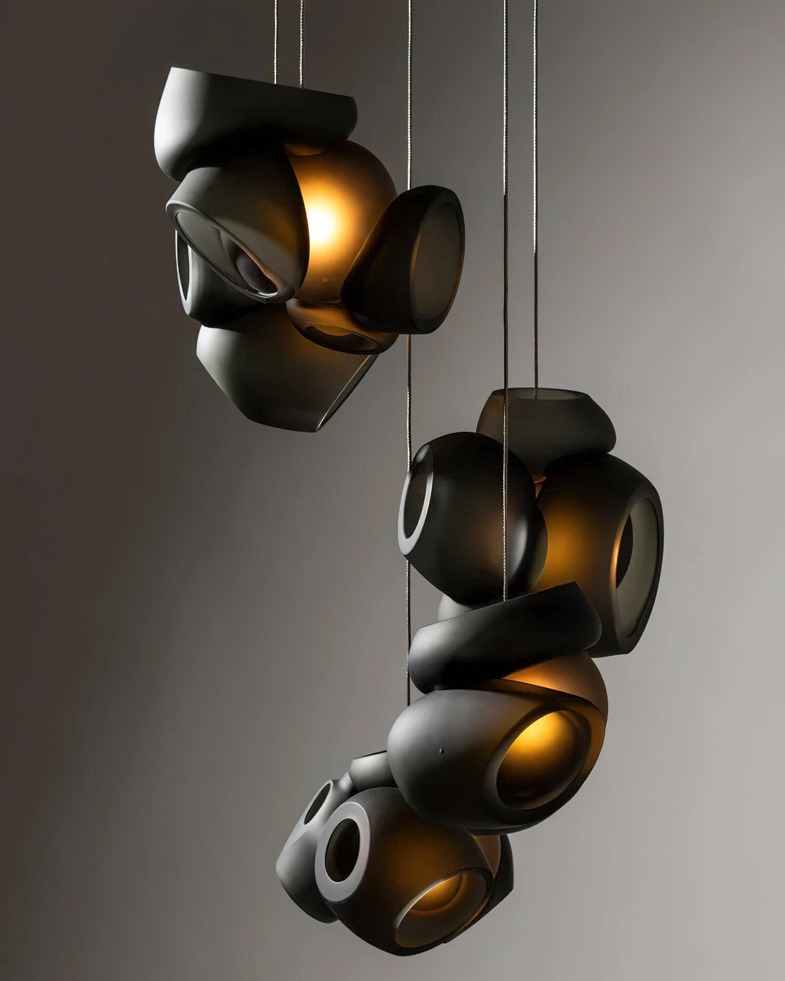 Zamarir Bubbles Cluster Metal Glass Pendant Light - Letslighting