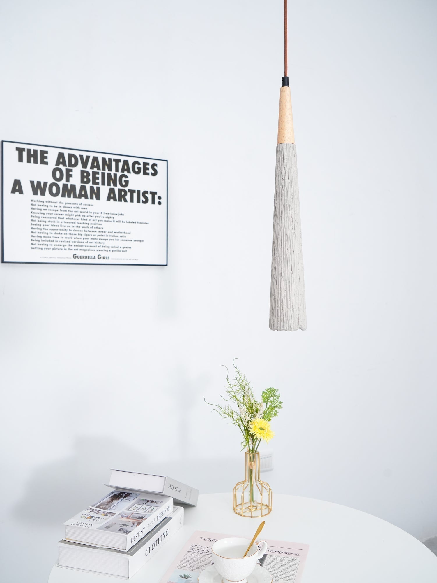 Concrete Pleated Pendant Lamp - Letslighting