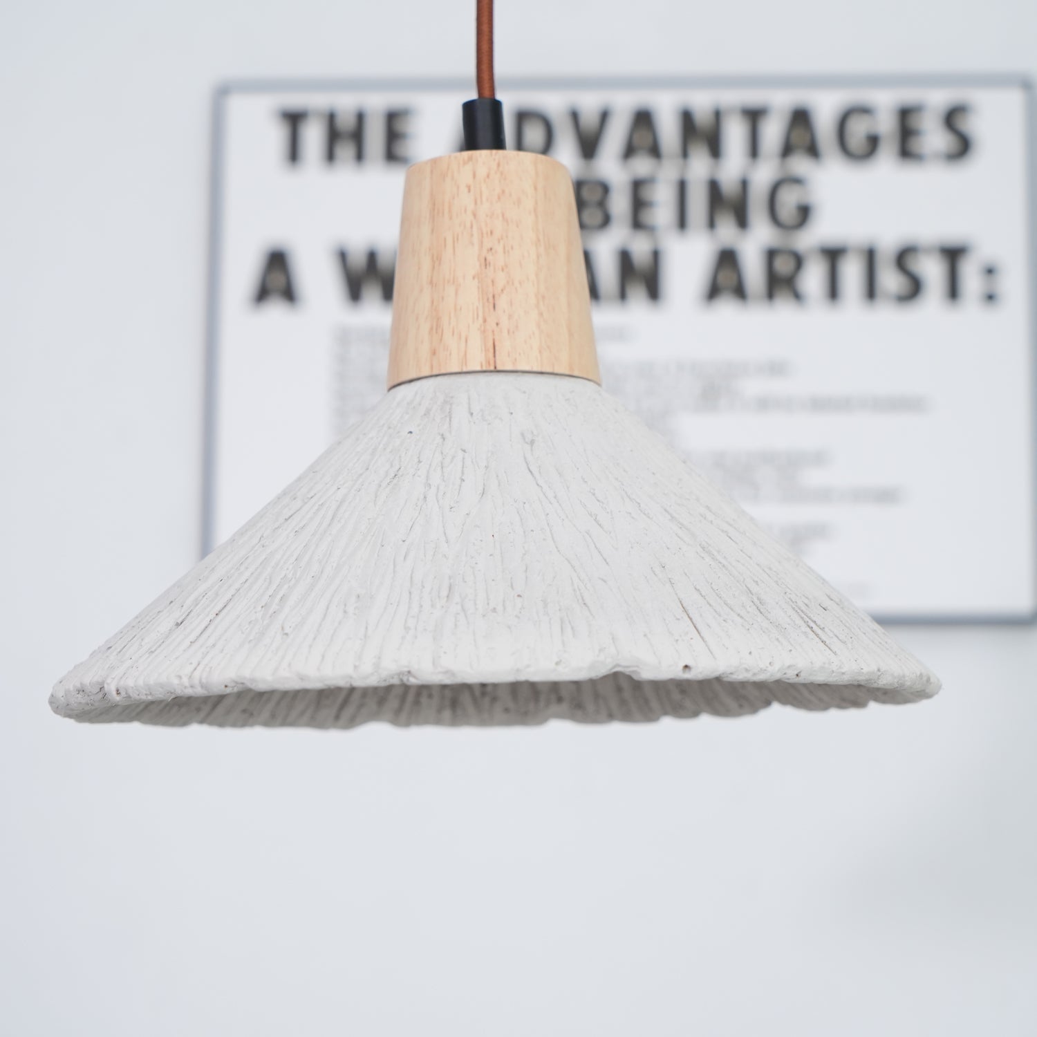 Concrete Pleated Pendant Lamp - Letslighting