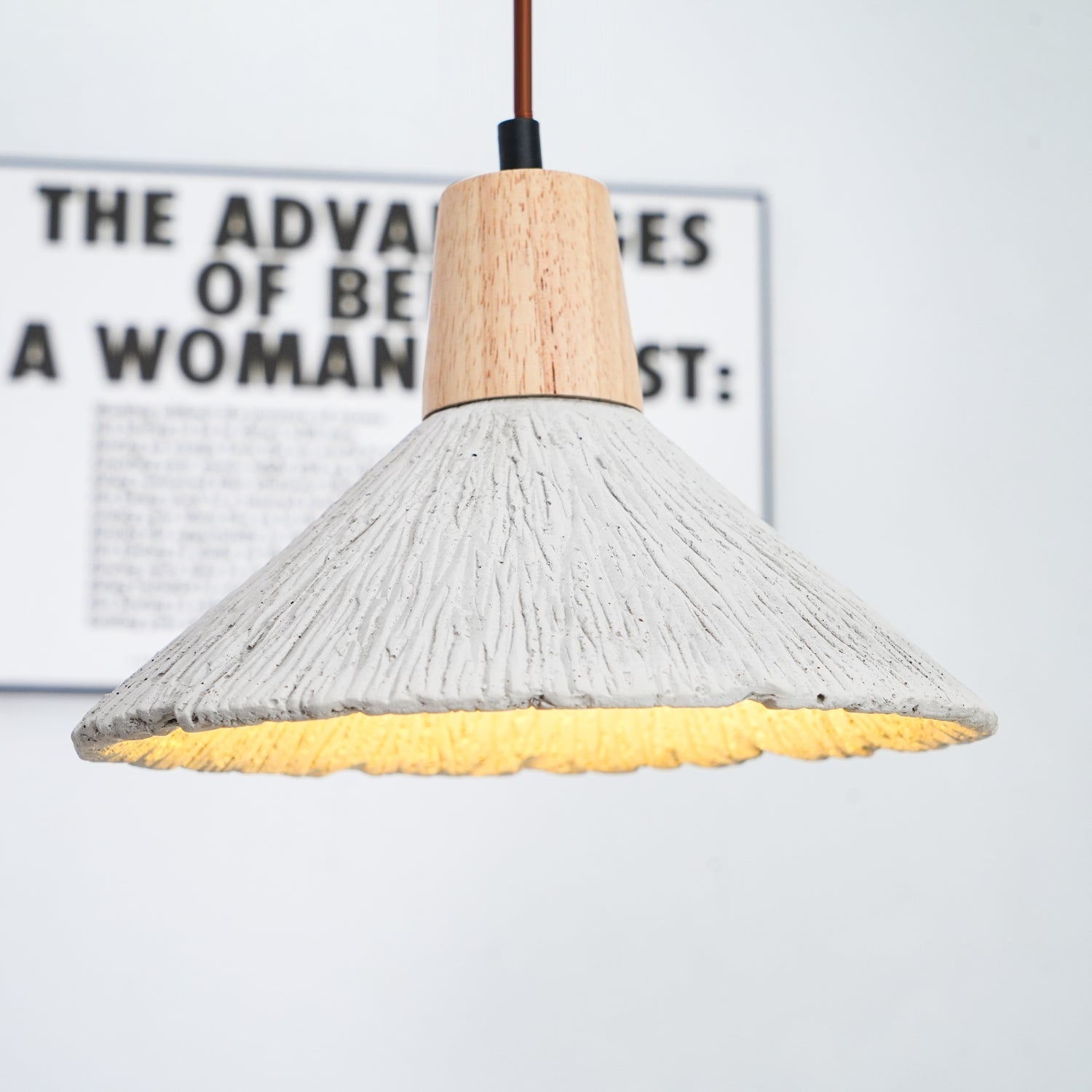 Concrete Pleated Pendant Lamp - Letslighting