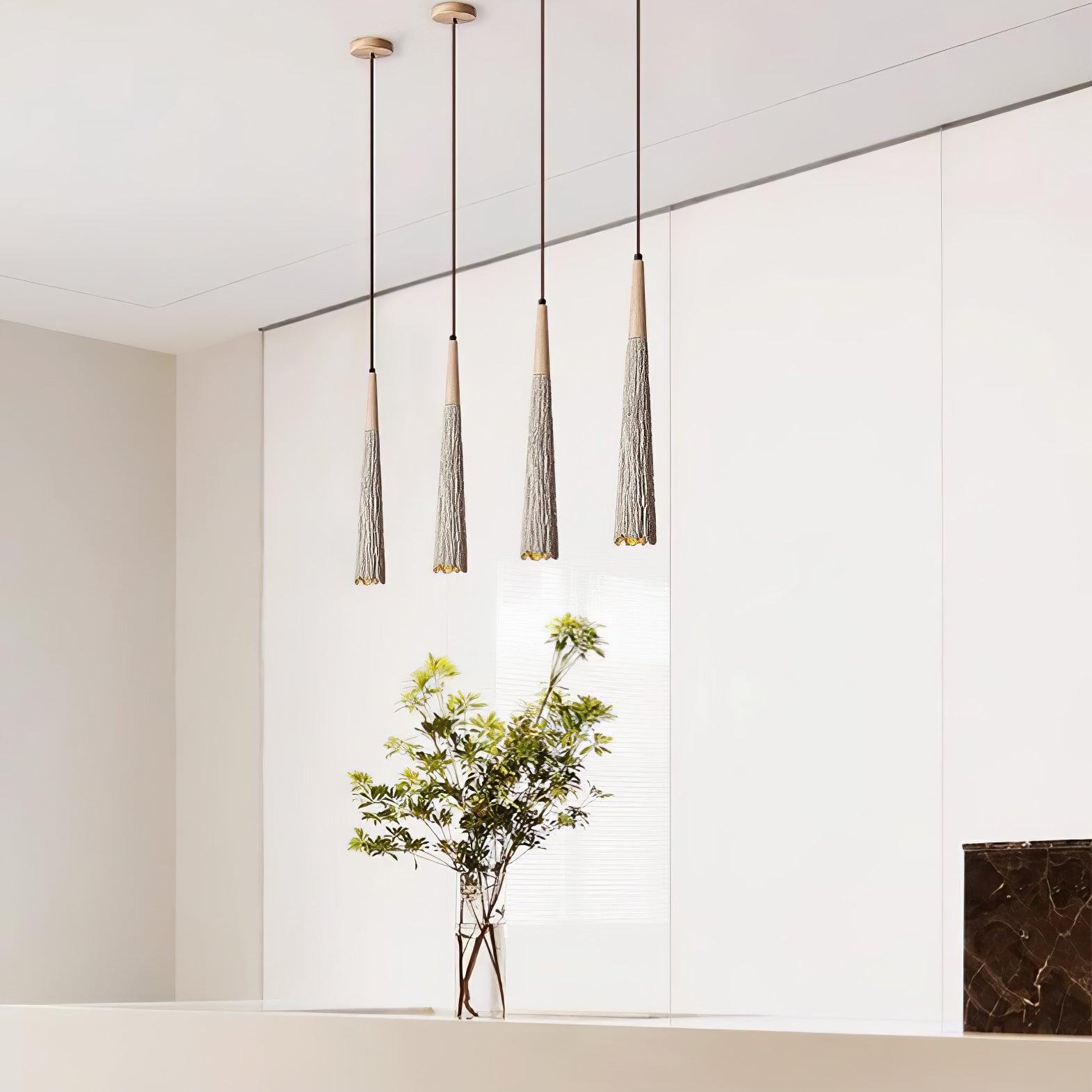 Concrete Pleated Pendant Lamp - Letslighting