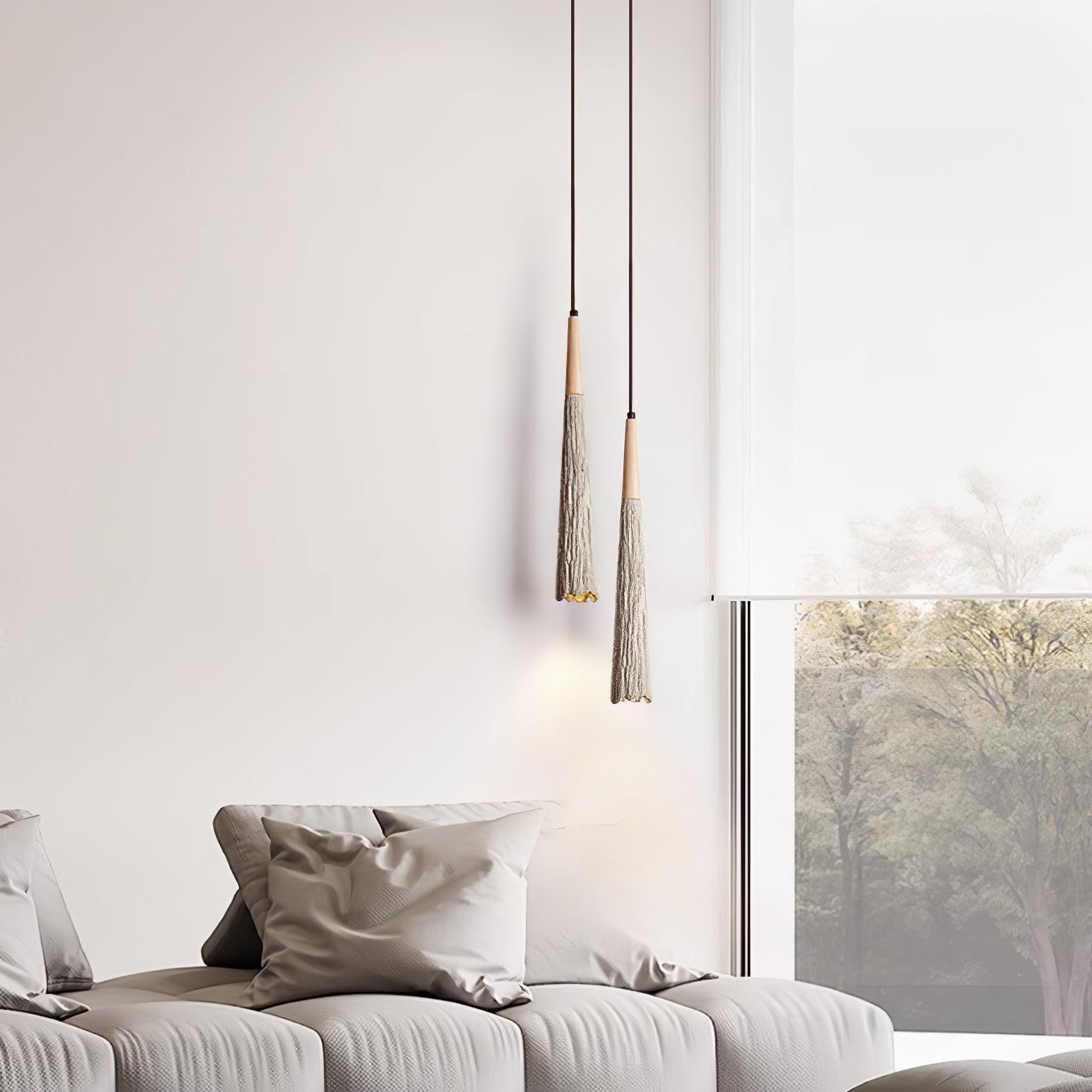 Concrete Pleated Pendant Lamp - Letslighting