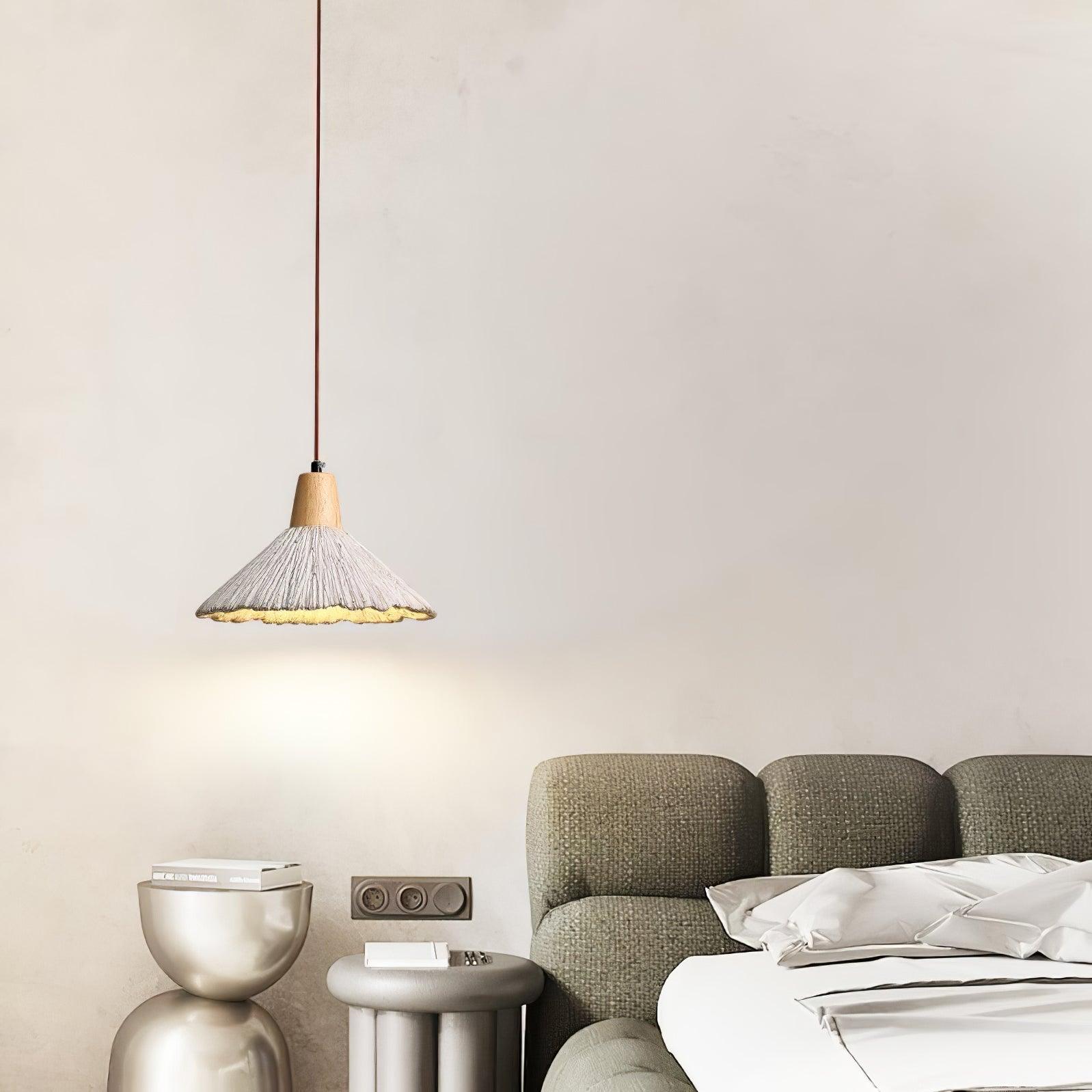 Concrete Pleated Pendant Lamp - Letslighting