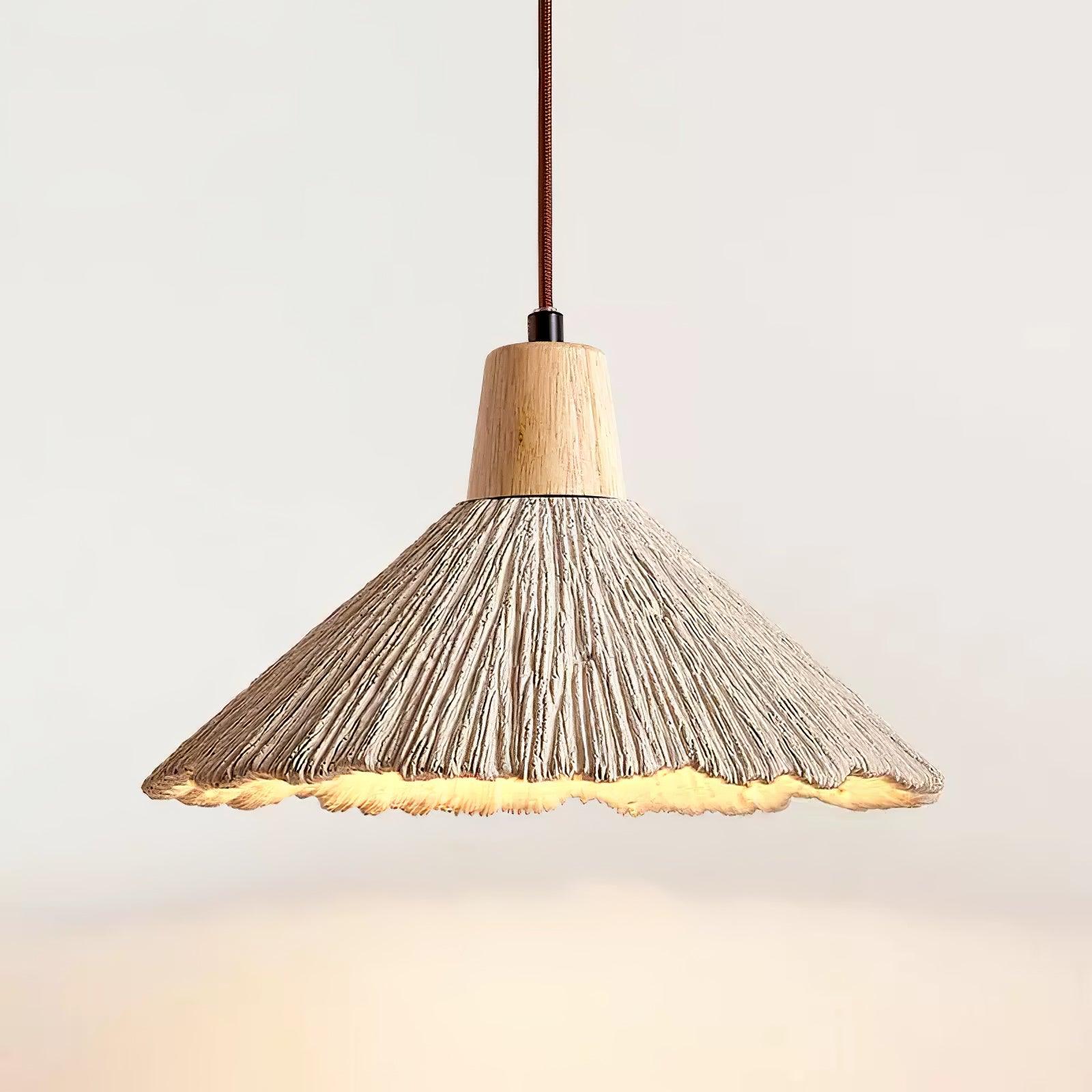Concrete Pleated Pendant Lamp - Letslighting