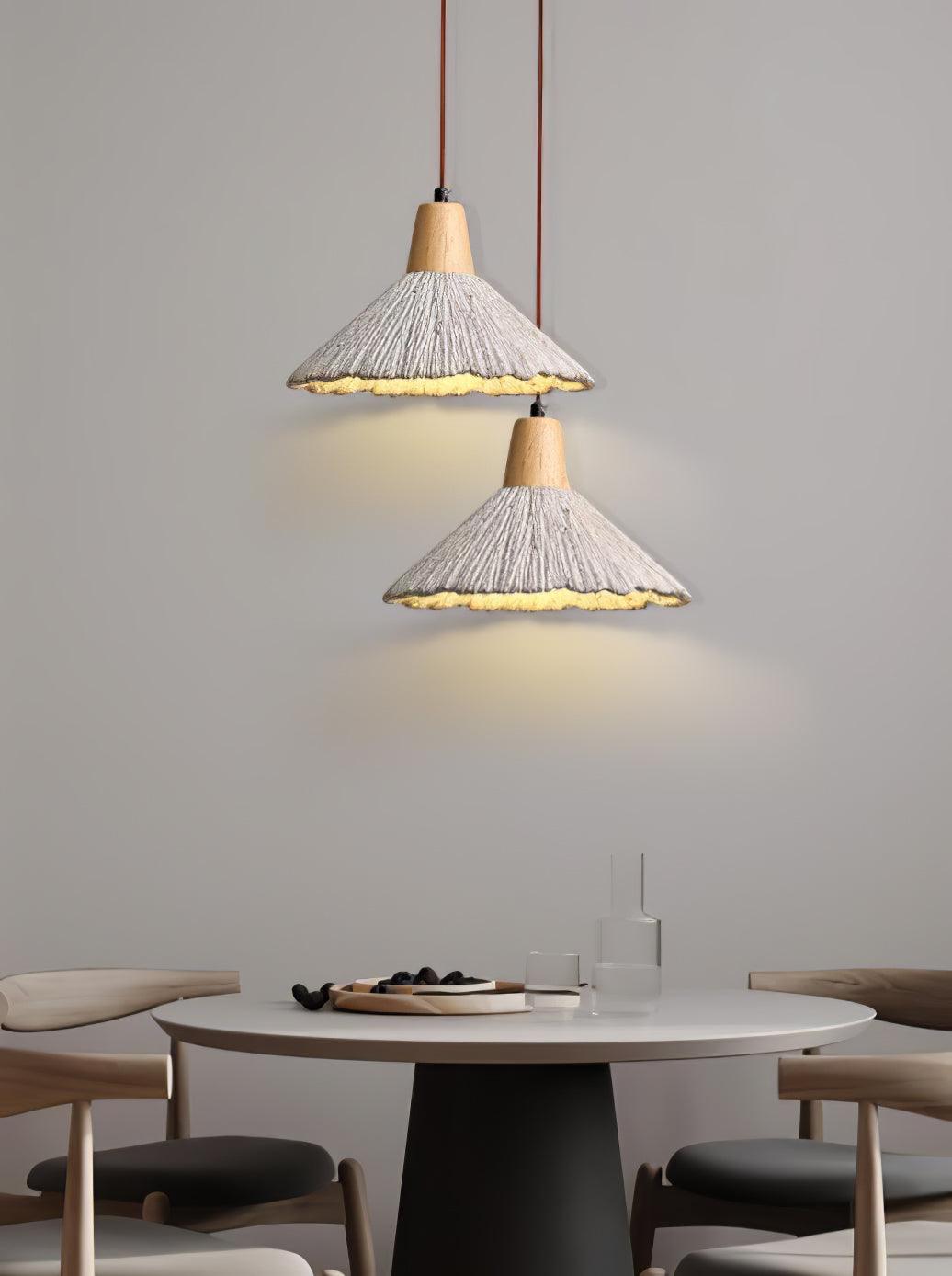 Concrete Pleated Pendant Lamp - Letslighting