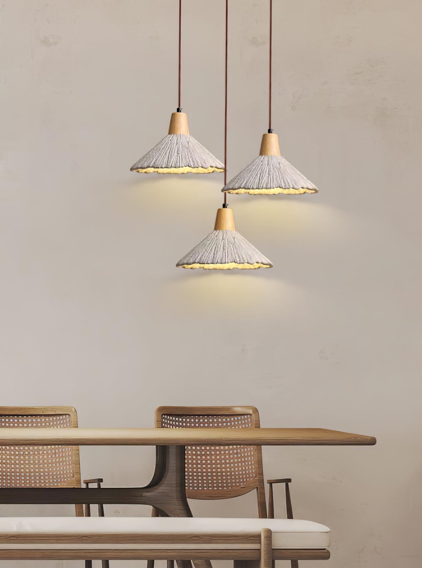 Concrete Pleated Pendant Lamp - Letslighting