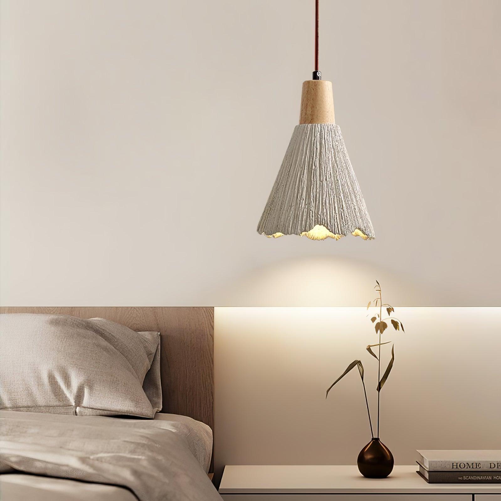Concrete Pleated Pendant Lamp - Letslighting