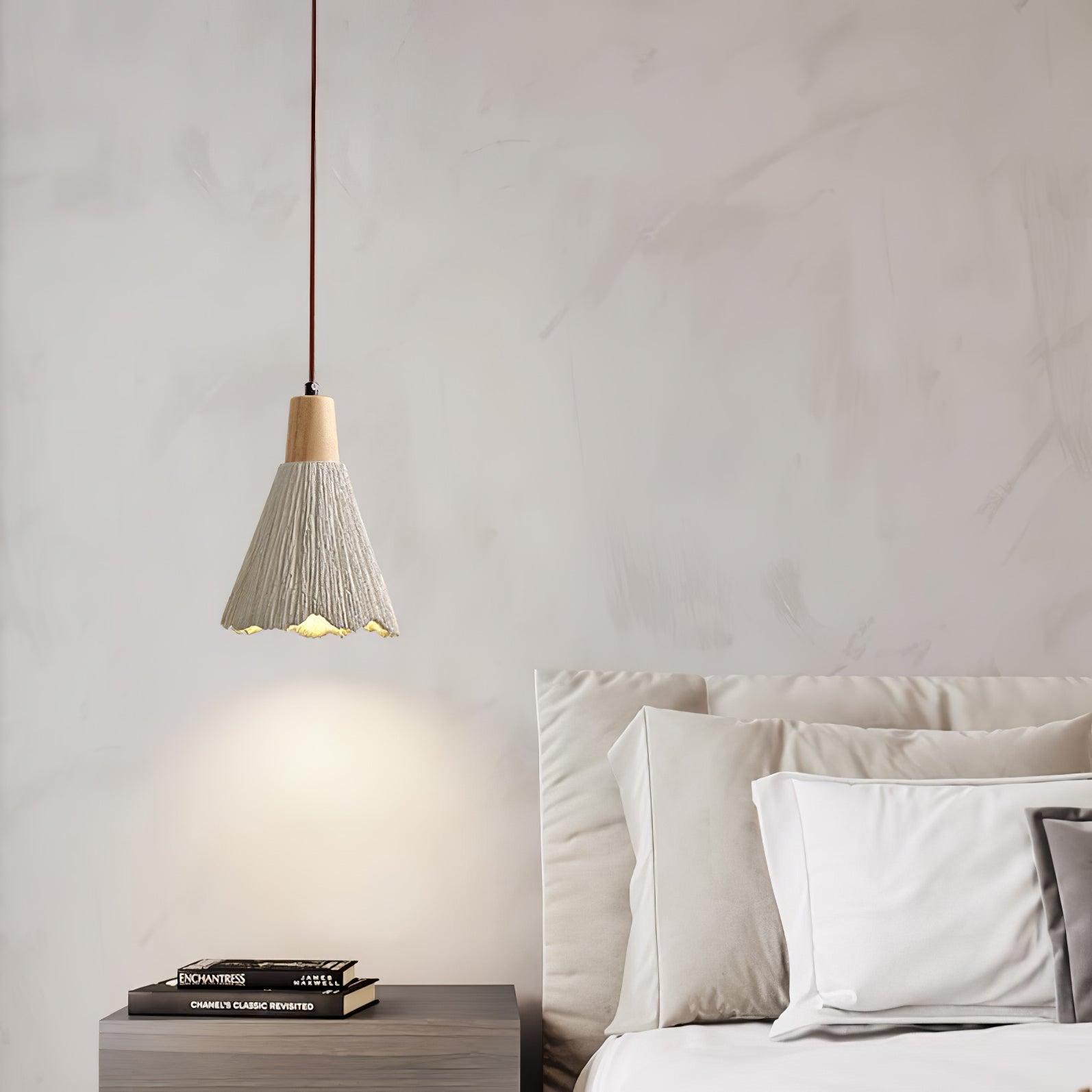 Concrete Pleated Pendant Lamp - Letslighting