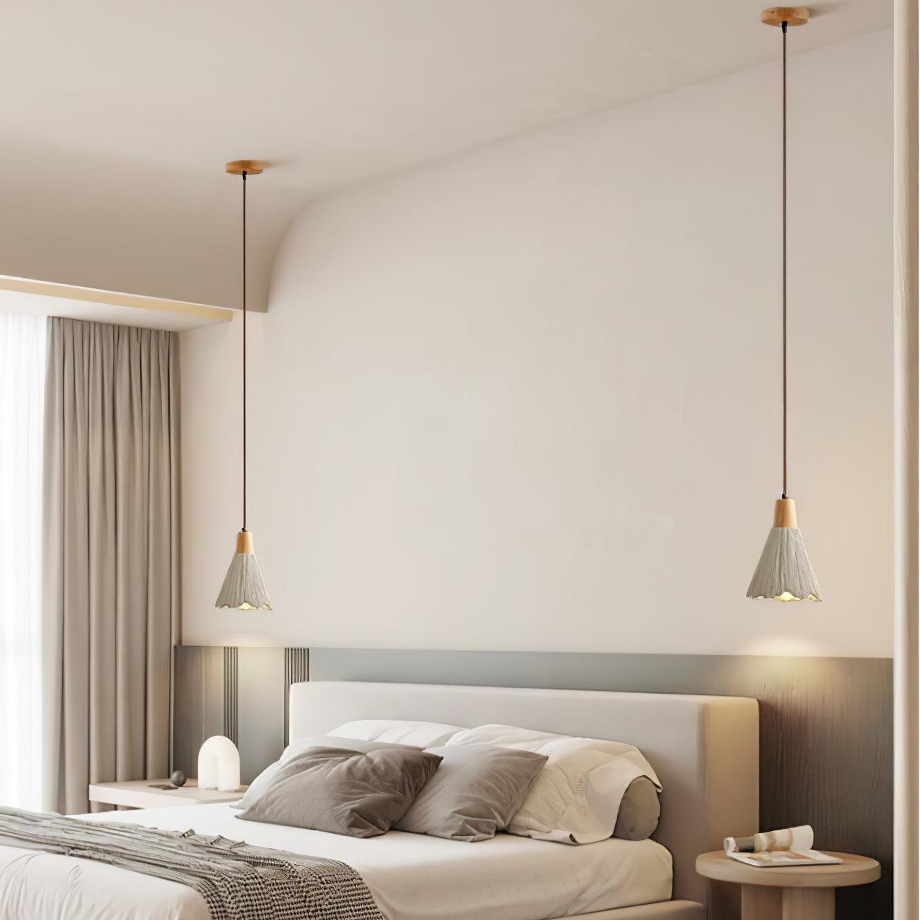 Concrete Pleated Pendant Lamp - Letslighting