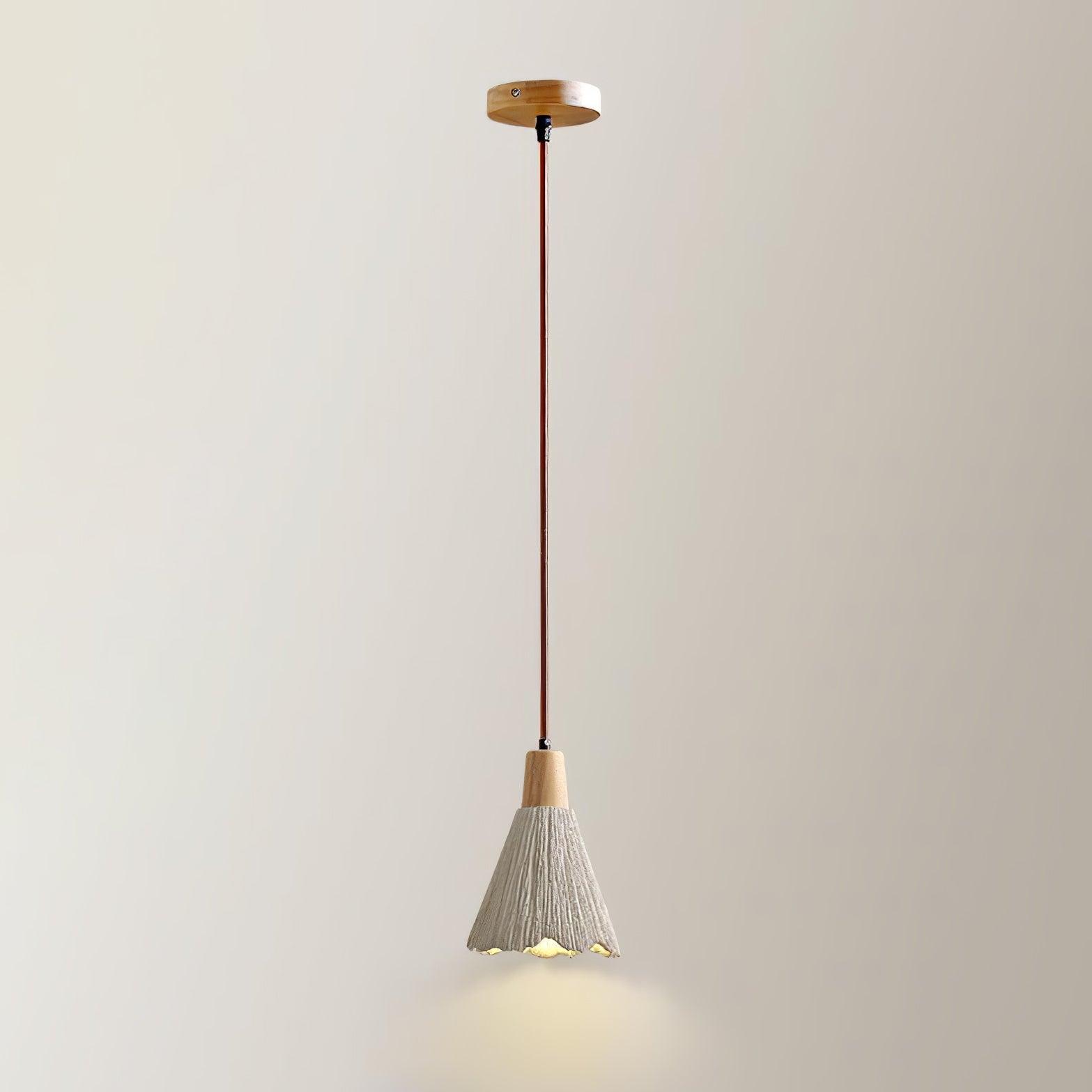 Concrete Pleated Pendant Lamp - Letslighting