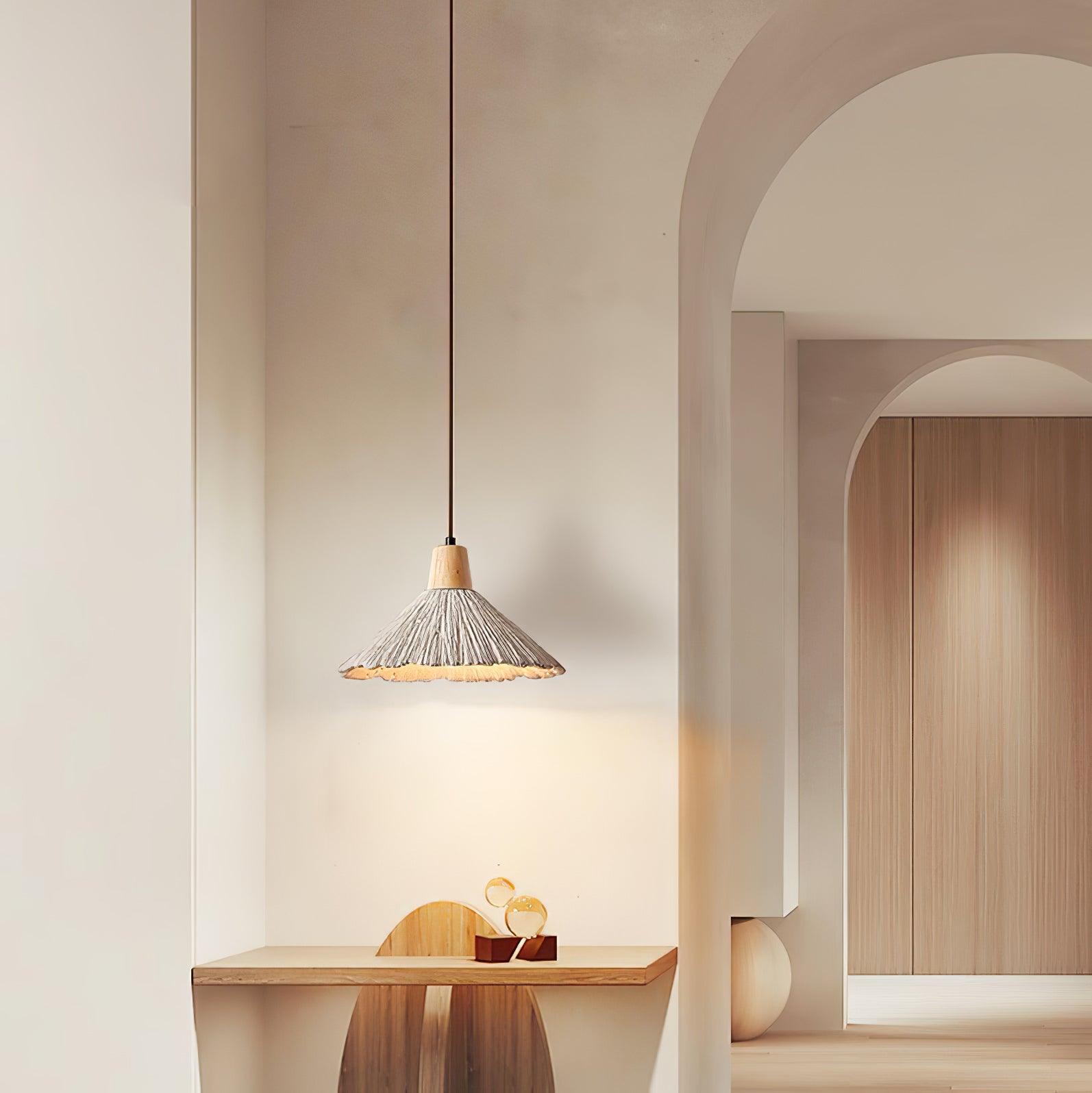 Concrete Pleated Pendant Lamp - Letslighting