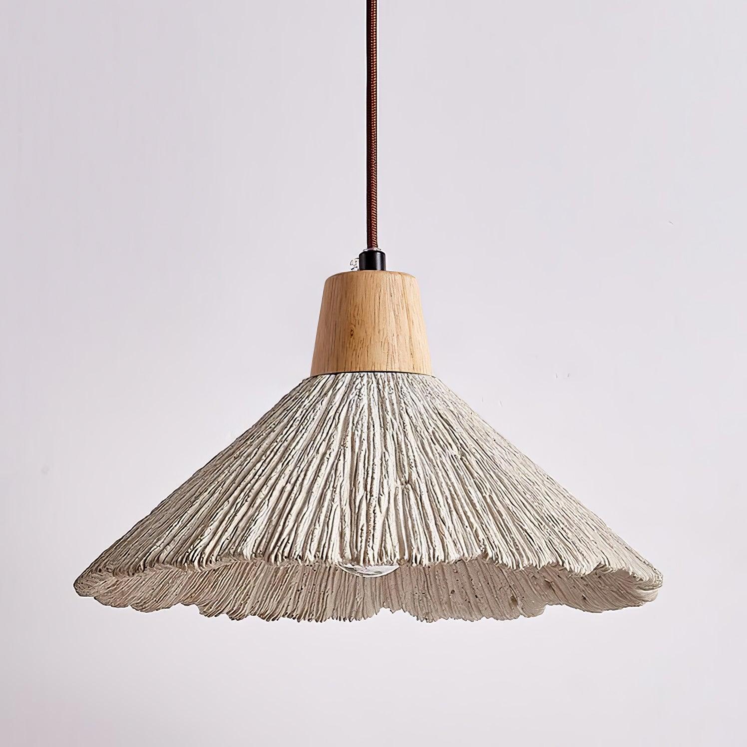 Concrete Pleated Pendant Lamp - Letslighting