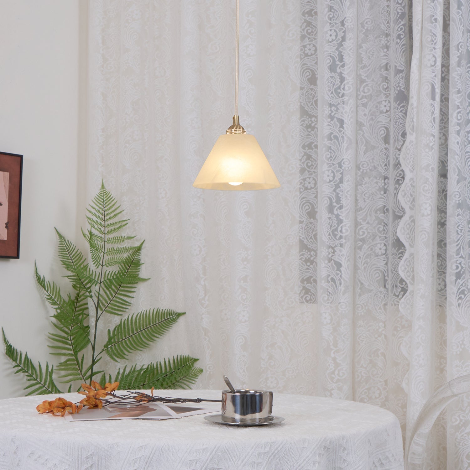 Liora Minimalist Alabaster Pendant Light - Letslighting