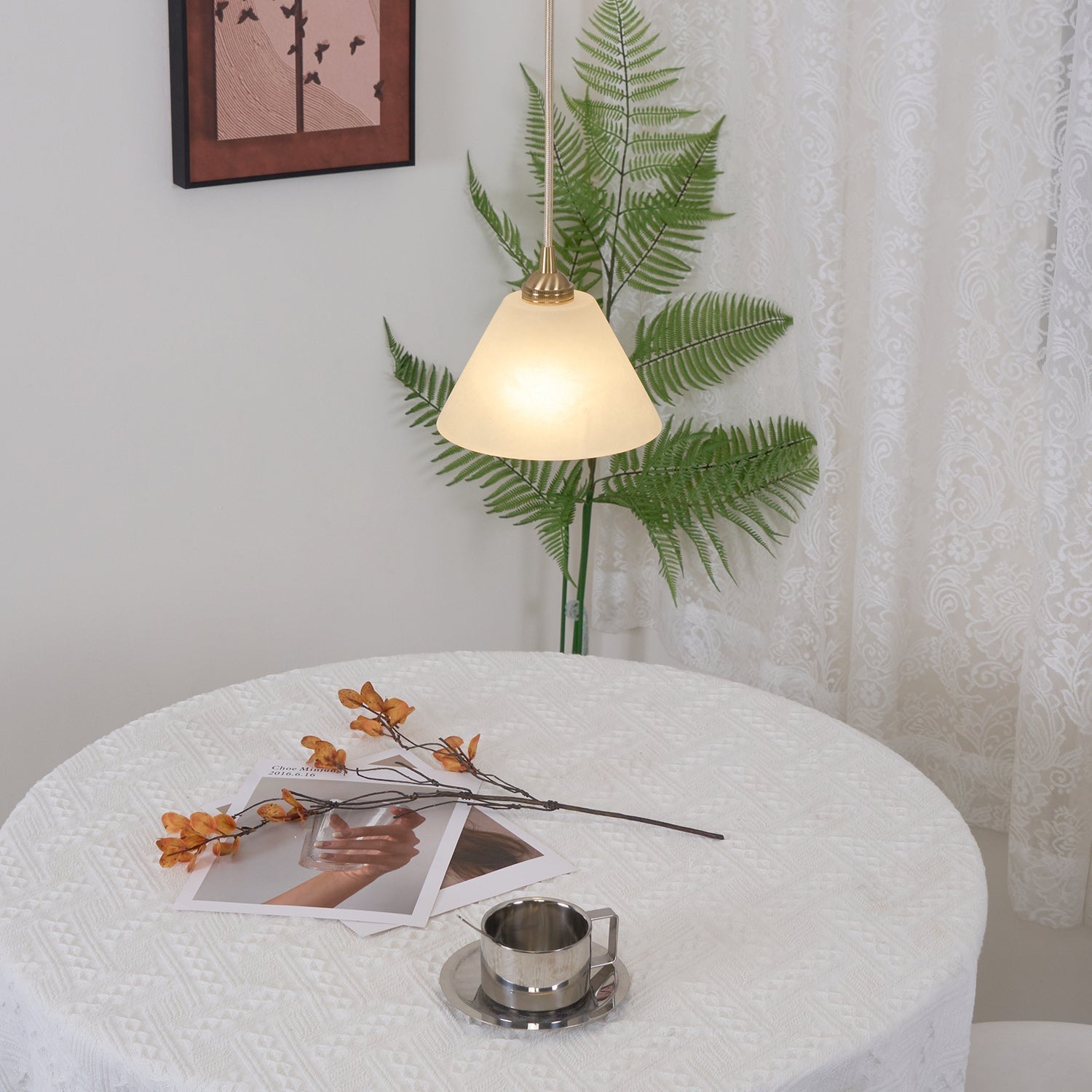 Liora Minimalist Alabaster Pendant Light - Letslighting