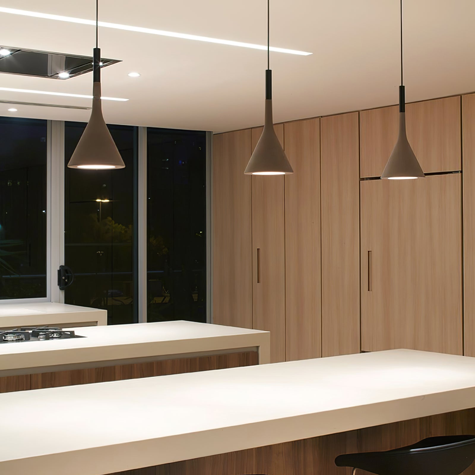 Conical Concrete Pendant Light - Letslighting