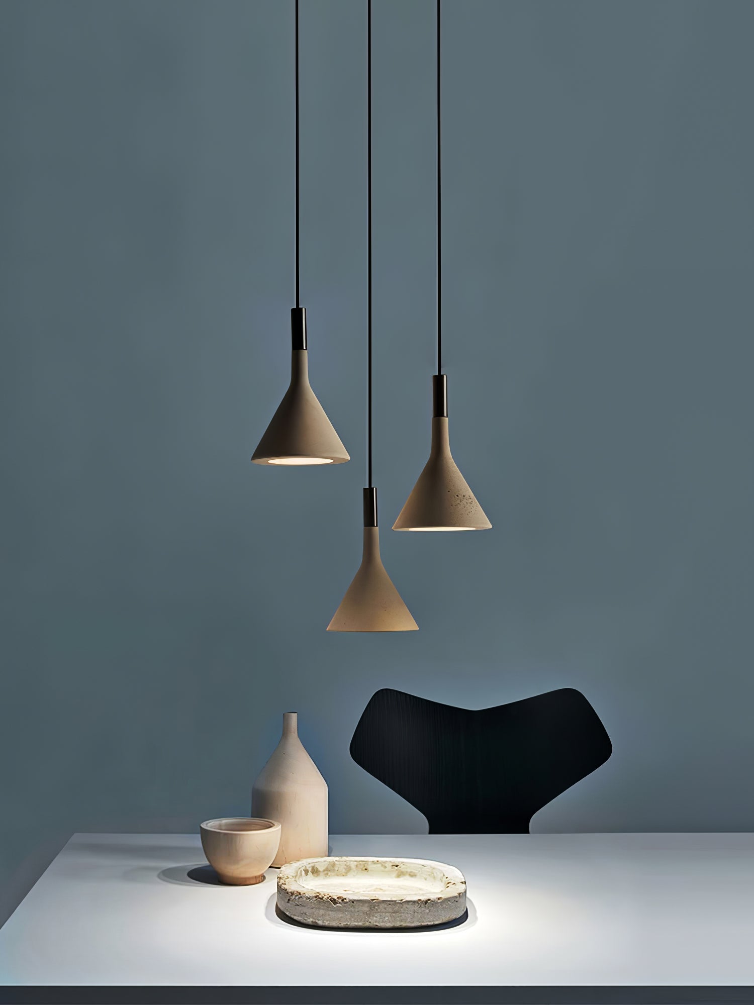 Conical Concrete Pendant Light - Letslighting