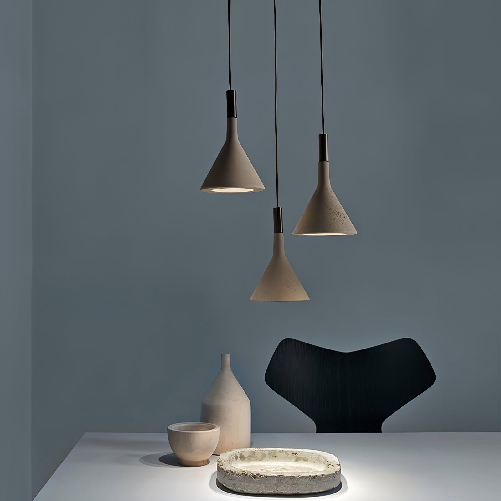 Conical Concrete Pendant Light - Letslighting