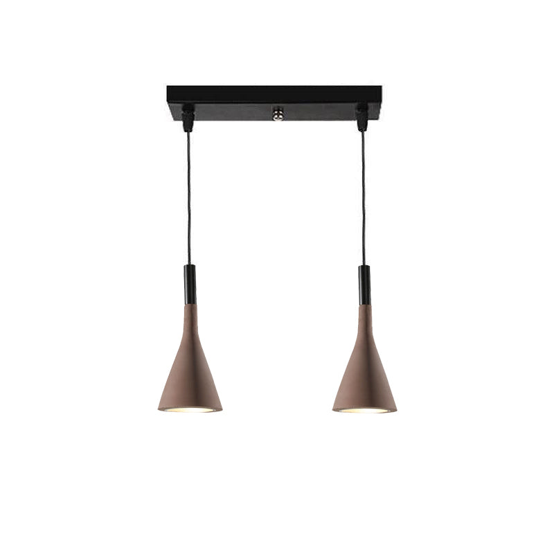 Conical Concrete Pendant Light - Letslighting
