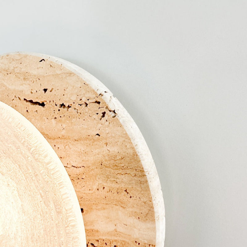 Ether Modern Minimalist Silver Metal Travertine Wall Lamp - Lamp Copper