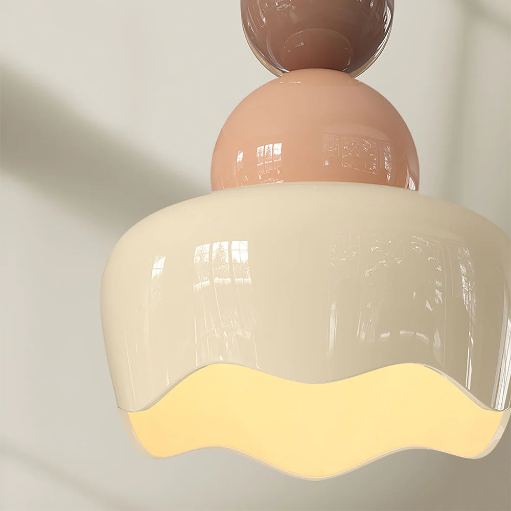 Valentina Muñeca de Día Soleado LED Lámpara Colgante Crema Resina Dormitorio