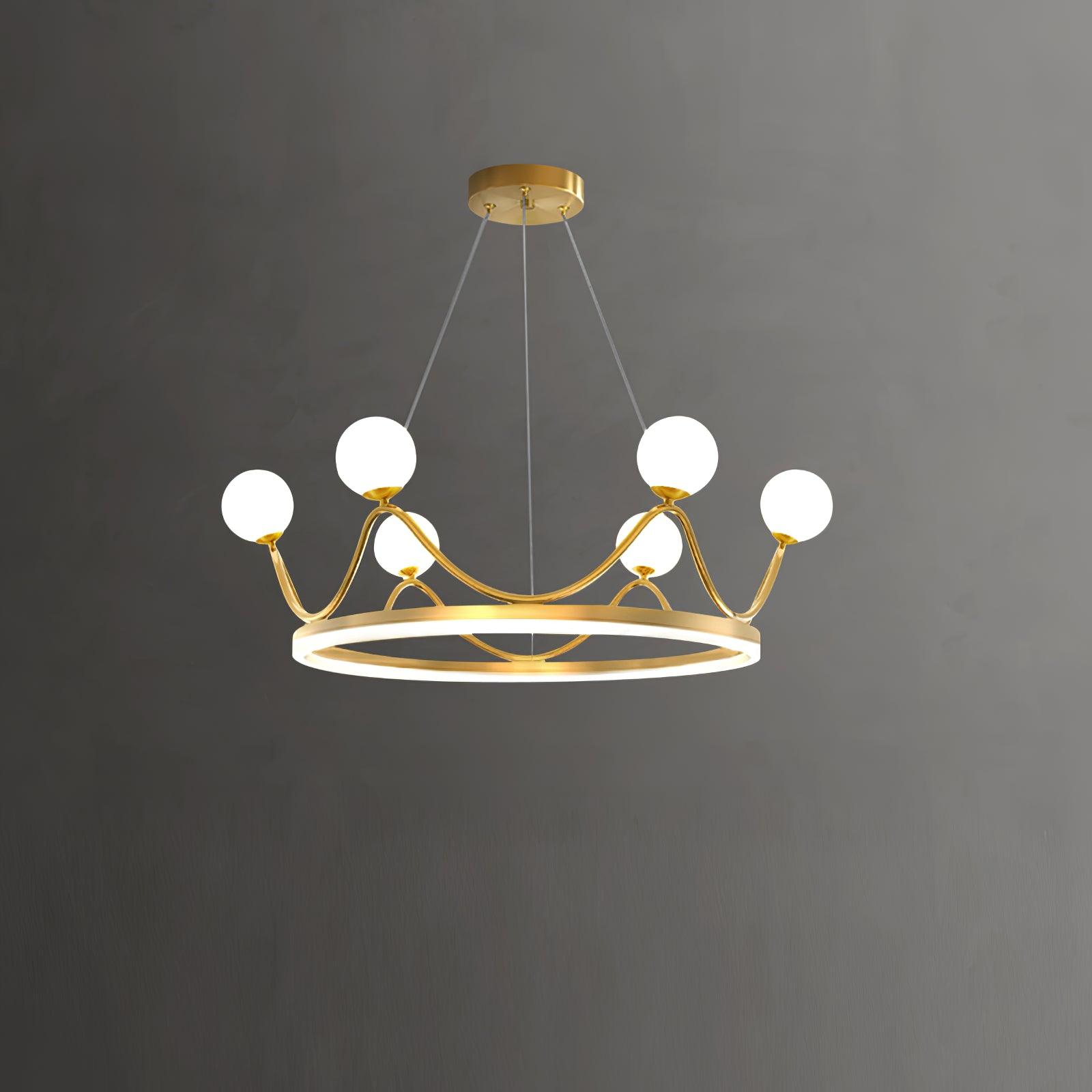 Crown Brass Chandelier - Letslighting