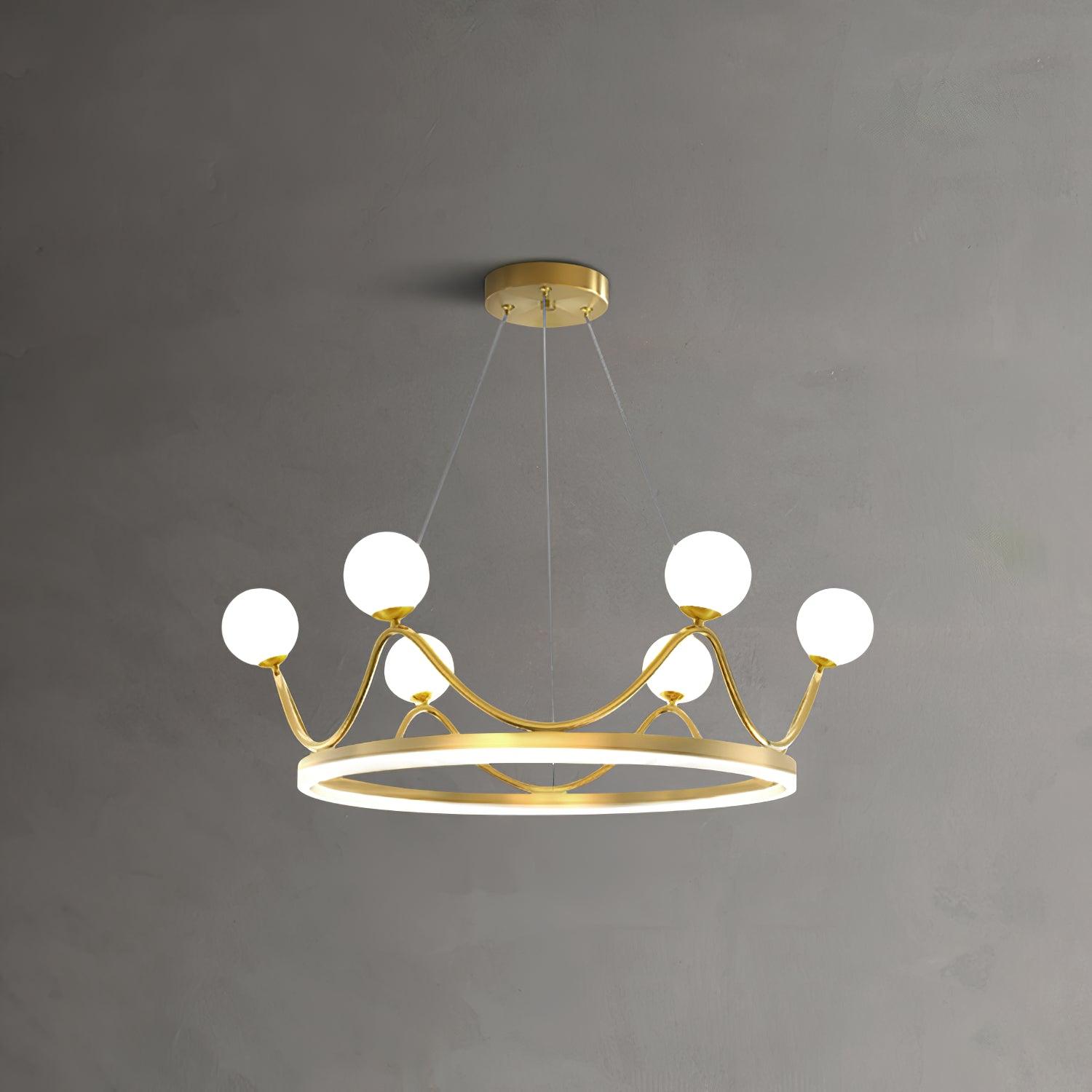 Crown Brass Chandelier - Letslighting