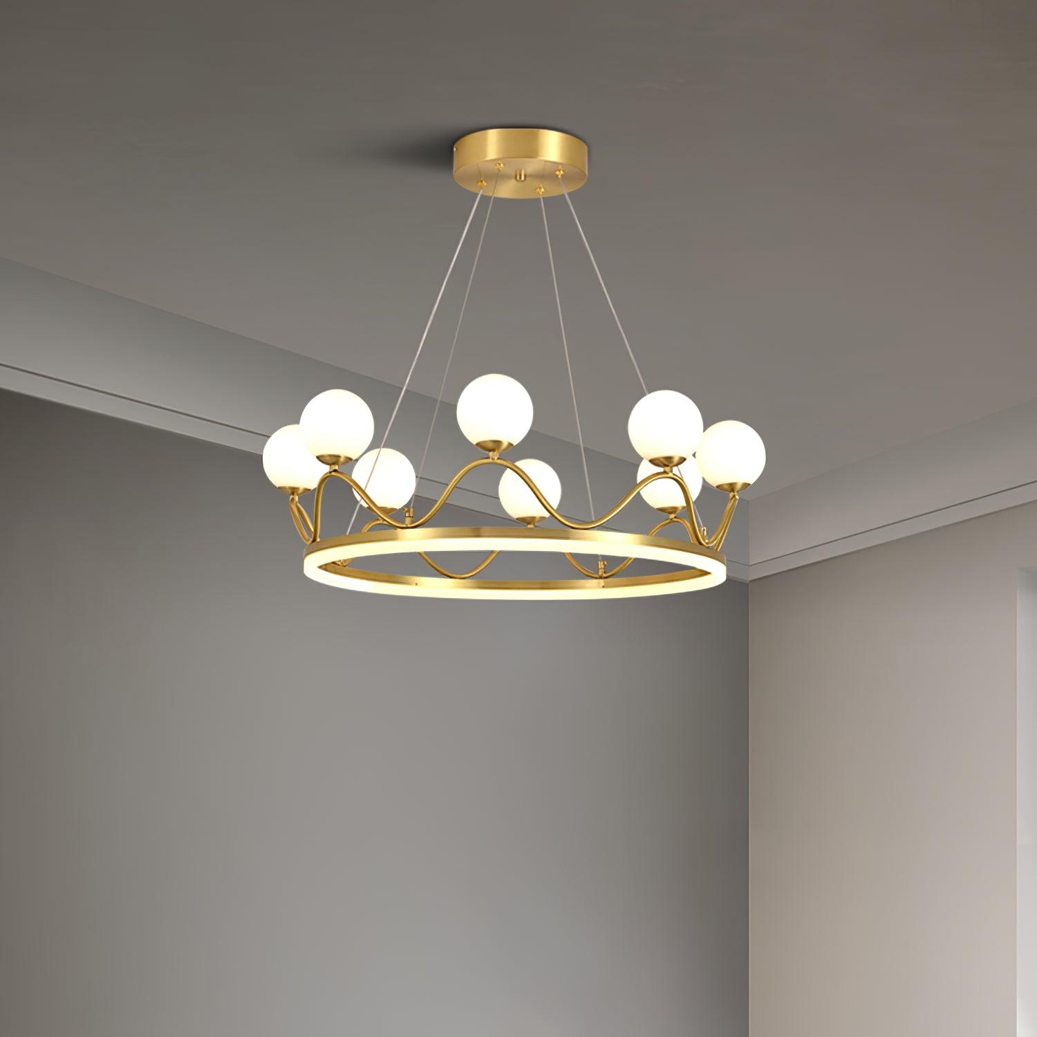 Crown Brass Chandelier - Letslighting