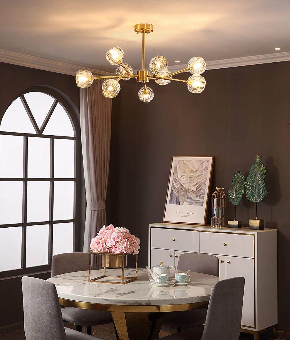 Crystal Ball Round Cluster Chandelier - Letslighting
