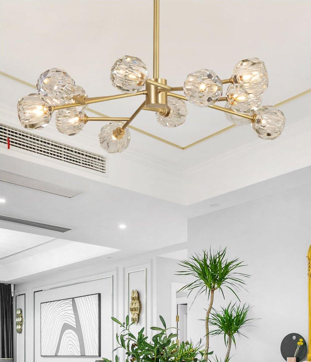 Crystal Ball Round Cluster Chandelier - Letslighting