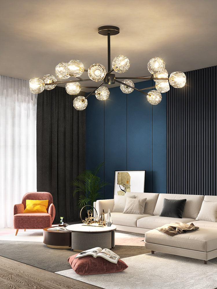 Crystal Ball Round Cluster Chandelier - Letslighting