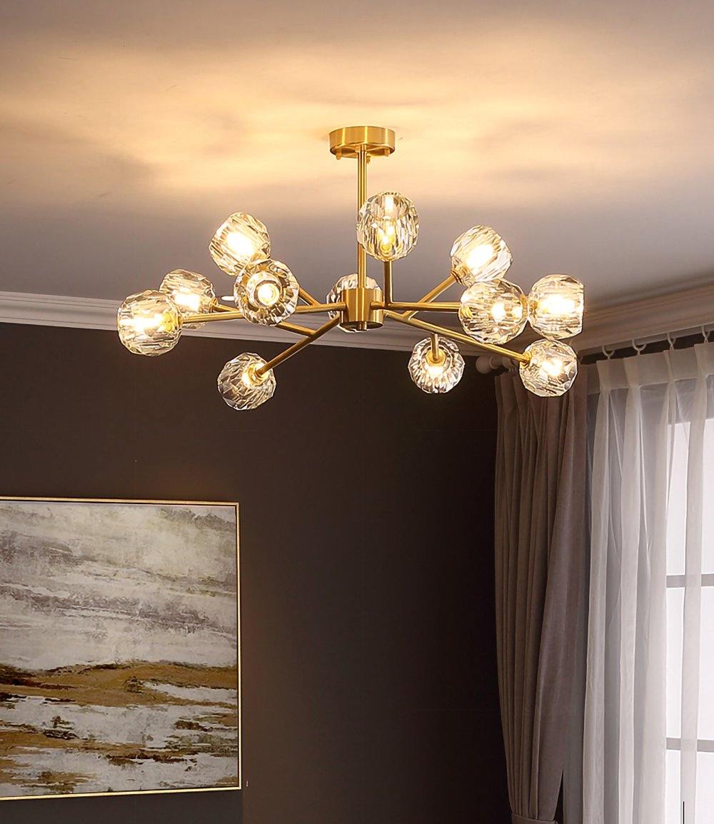 Crystal Ball Round Cluster Chandelier - Letslighting
