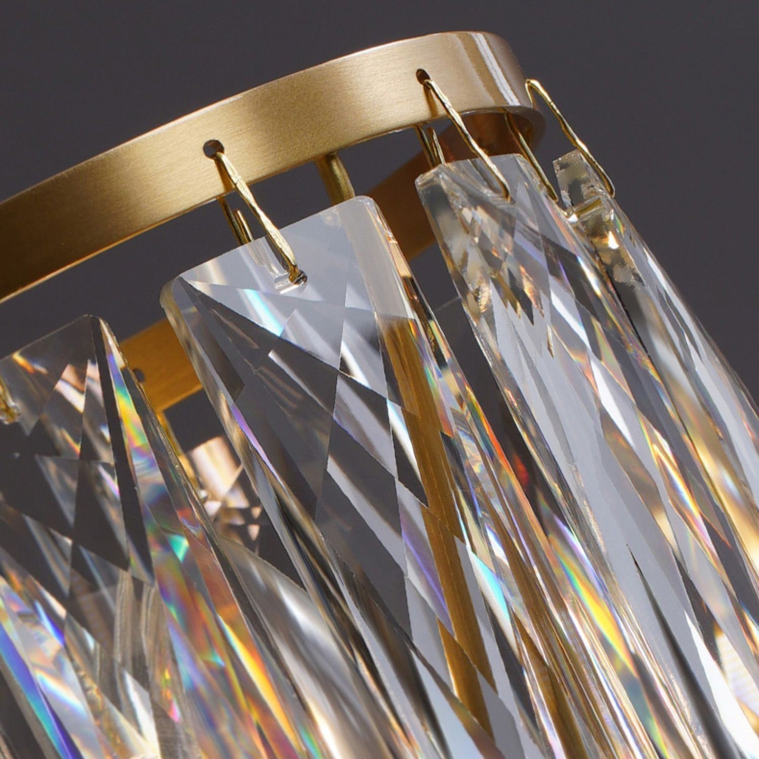 Zephyr Individual Creativity Bird Brass Crystal Chandelier - Lamp Copper