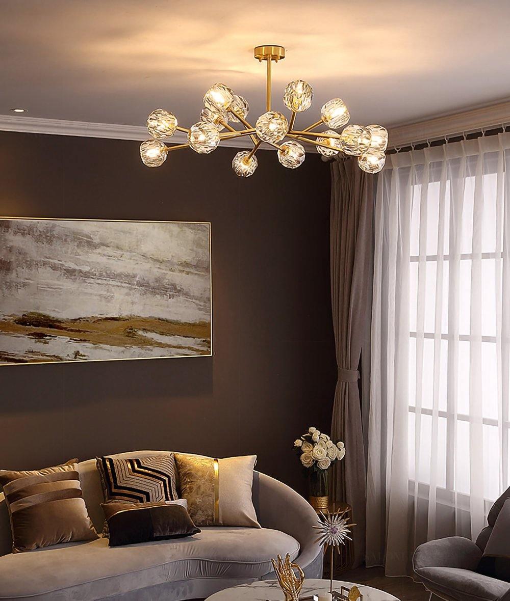 Crystal Ball Round Cluster Chandelier - Letslighting