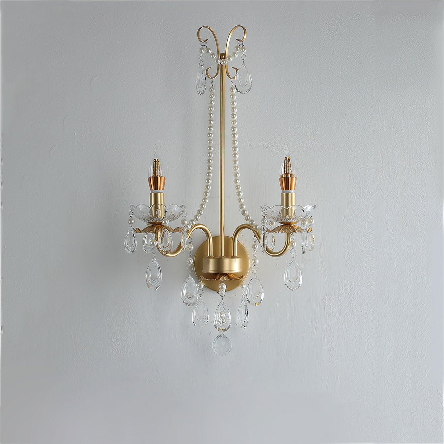 Crystal Pearl Chain Wall Lamp - Letslighting