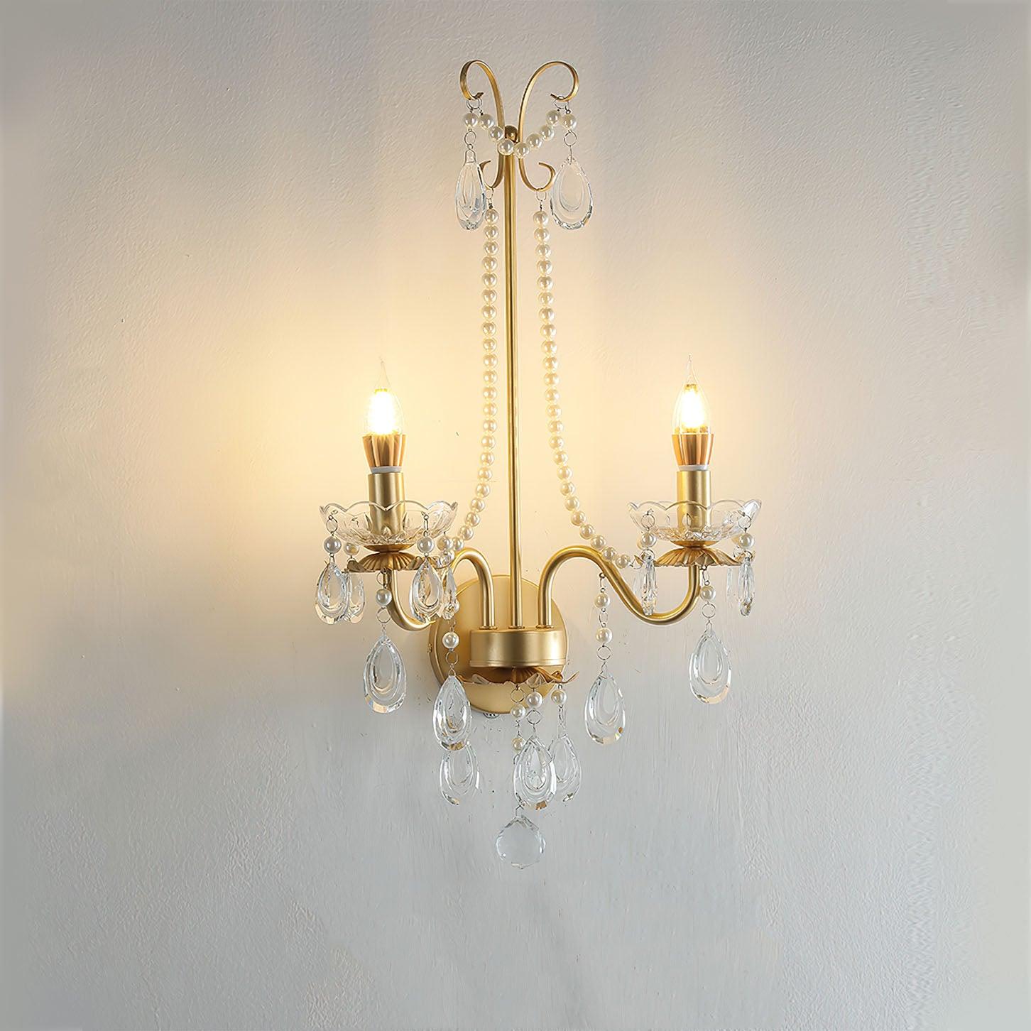 Crystal Pearl Chain Wall Lamp - Letslighting
