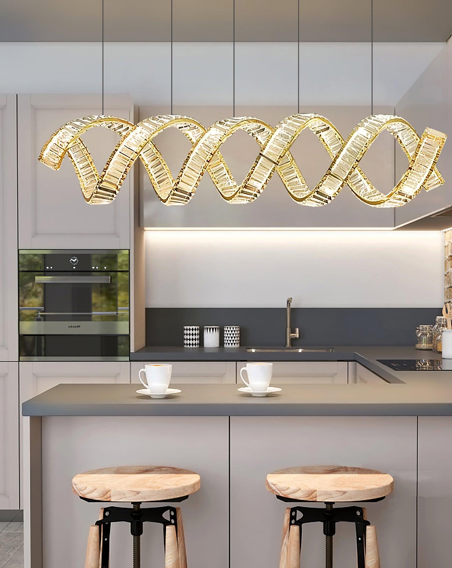 Curved LED Chandelier - Letslighting