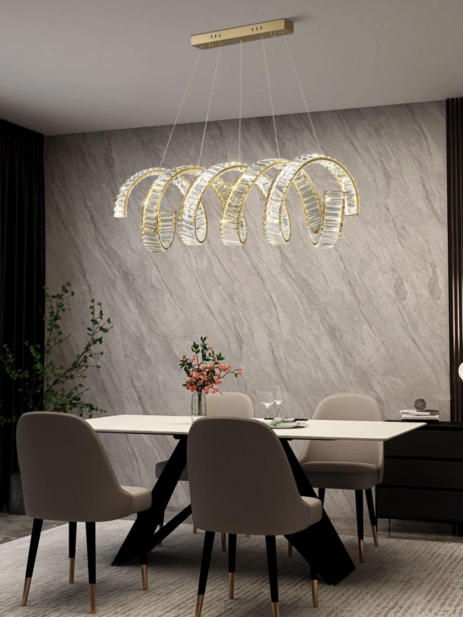 Curved LED Chandelier - Letslighting