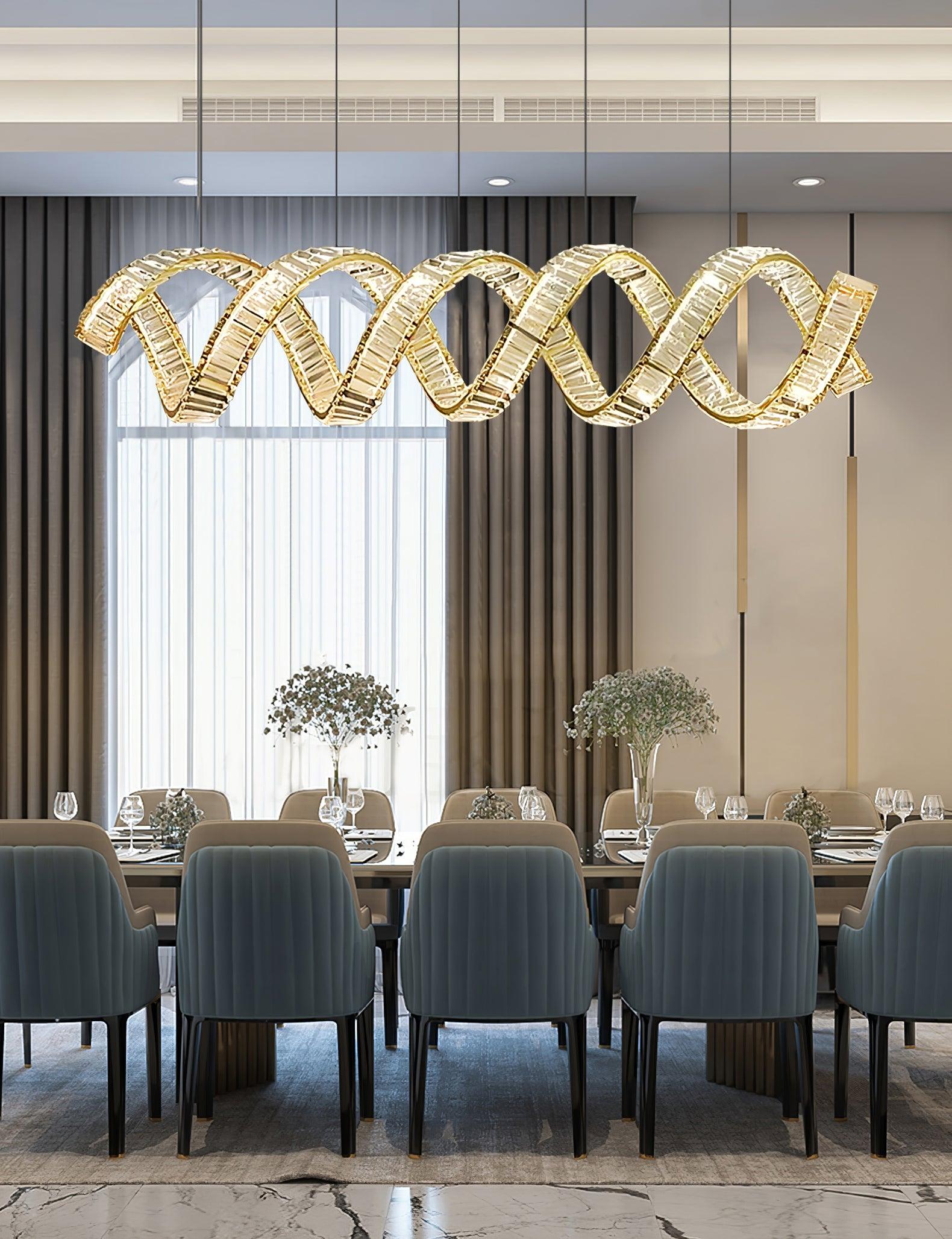 Curved LED Chandelier - Letslighting