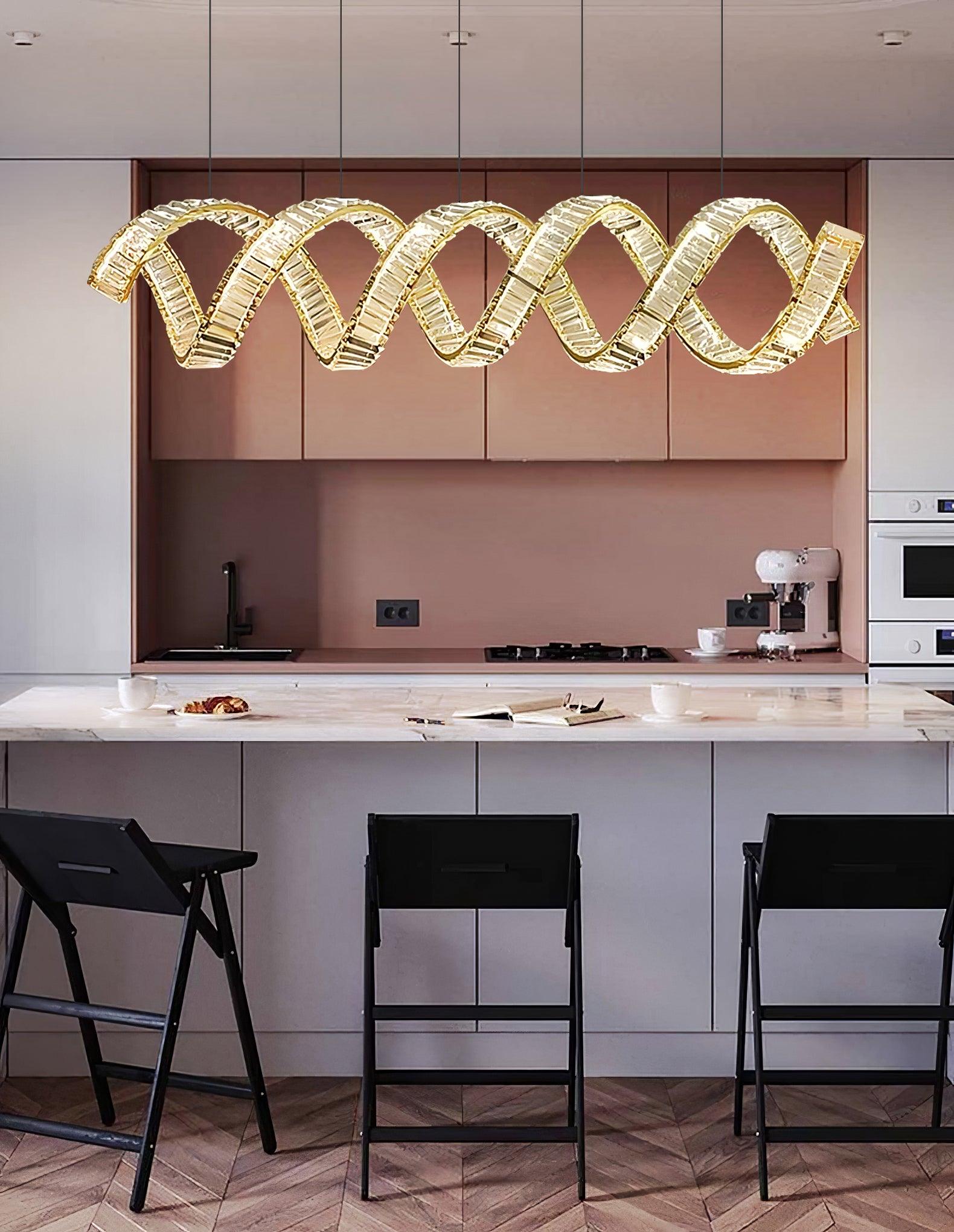Curved LED Chandelier - Letslighting