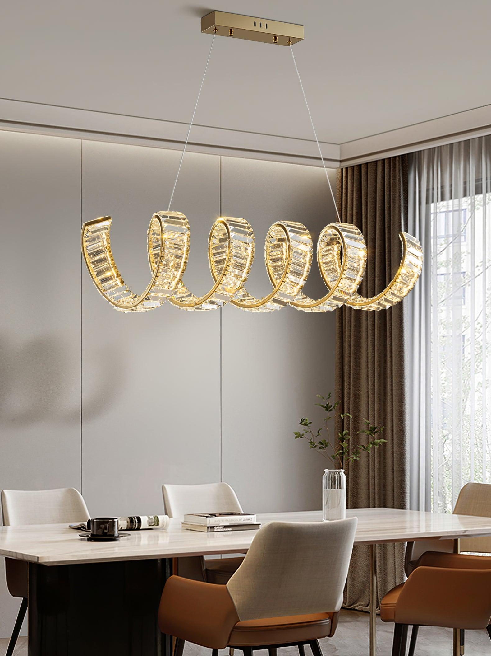 Curved LED Chandelier - Letslighting