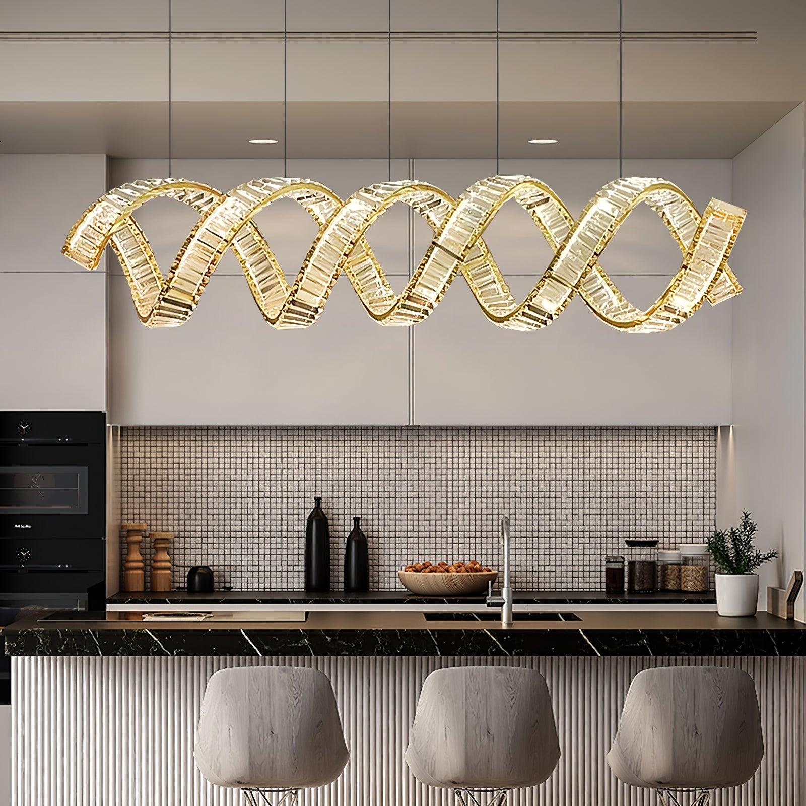 Curved LED Chandelier - Letslighting