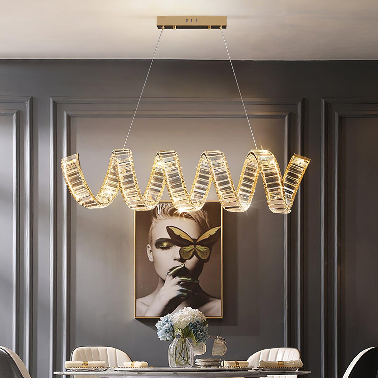 Curved LED Chandelier - Letslighting