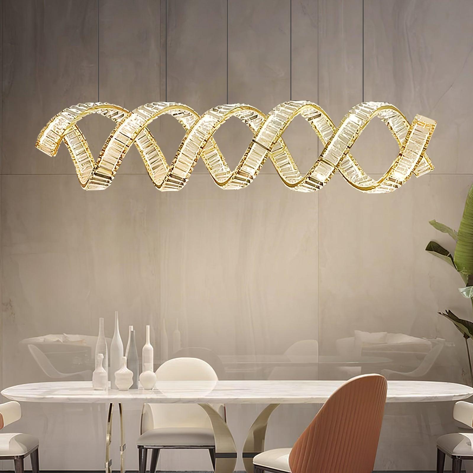 Curved LED Chandelier - Letslighting