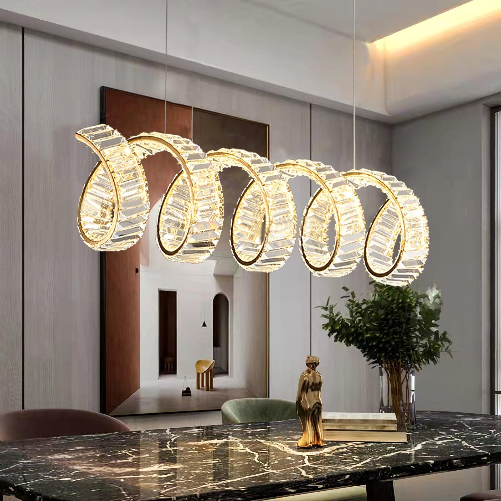 Curved LED Chandelier - Letslighting