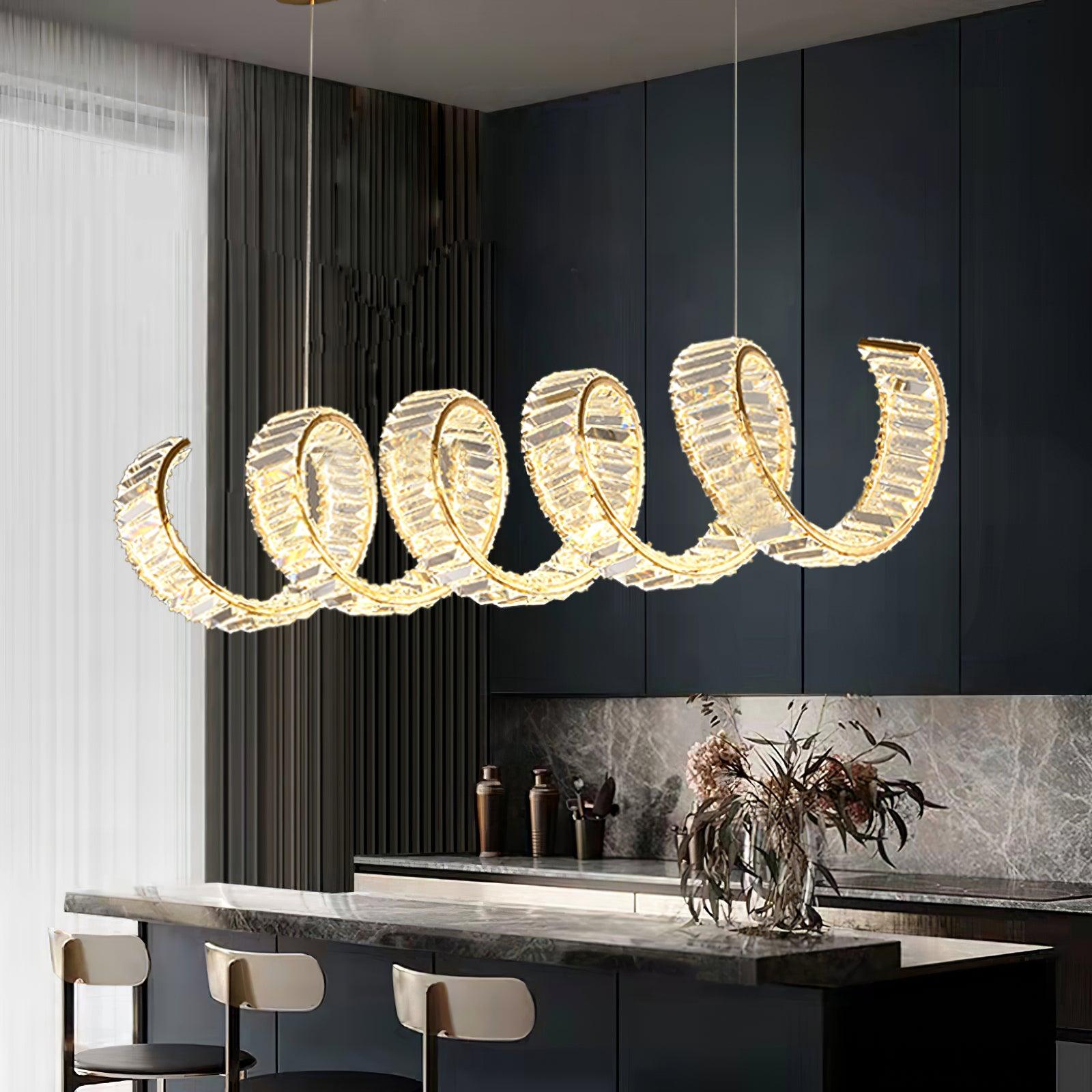 Curved LED Chandelier - Letslighting