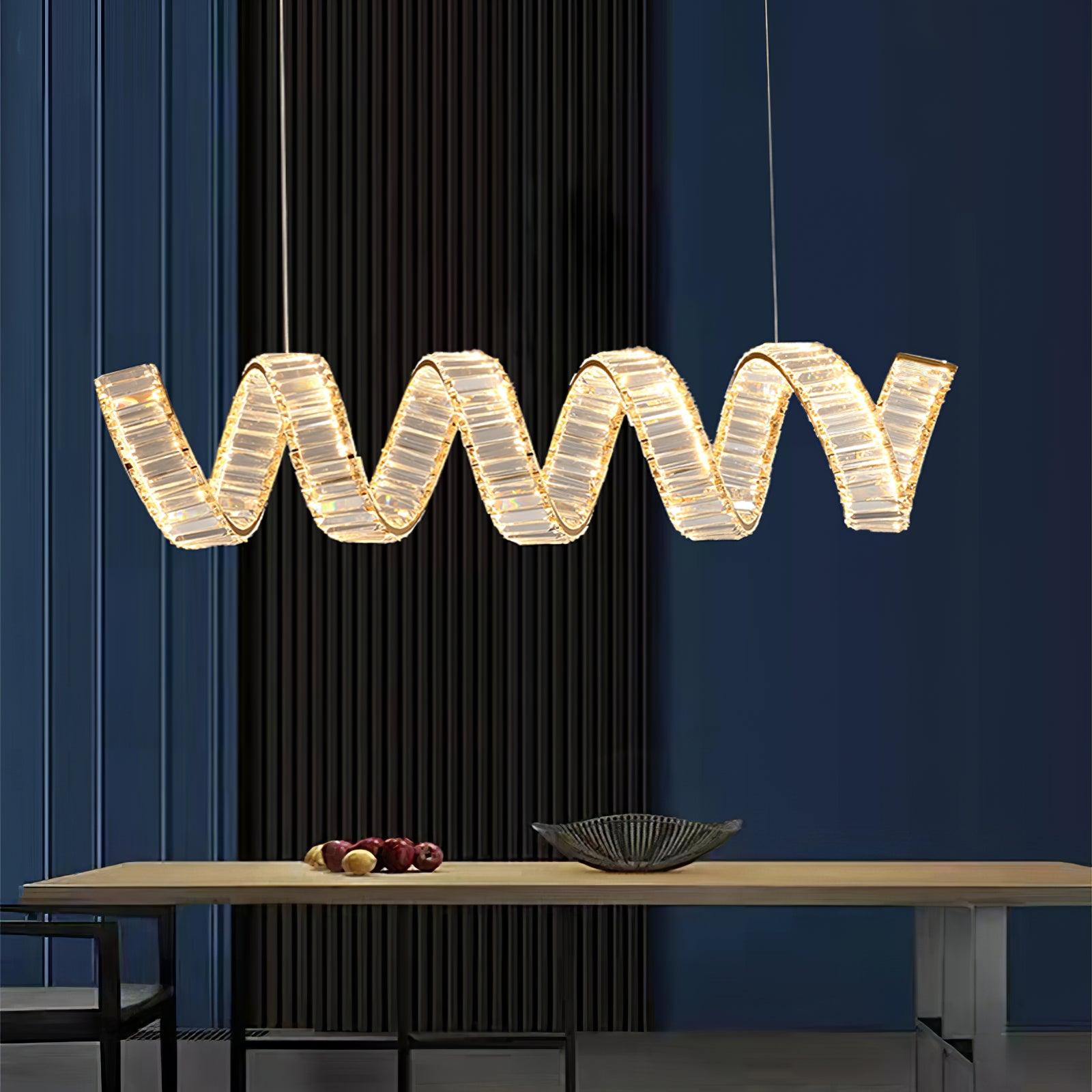 Curved LED Chandelier - Letslighting