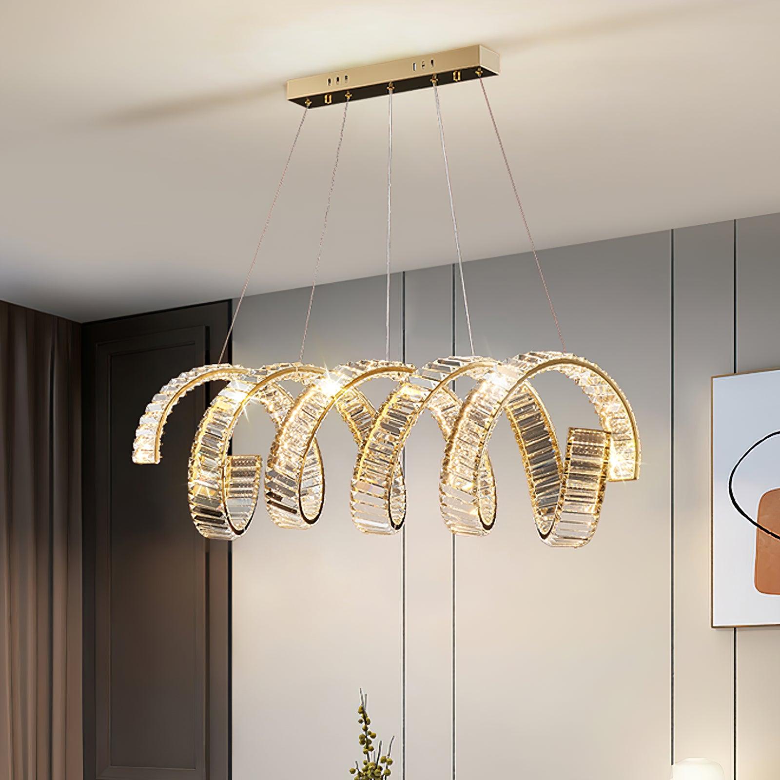 Curved LED Chandelier - Letslighting