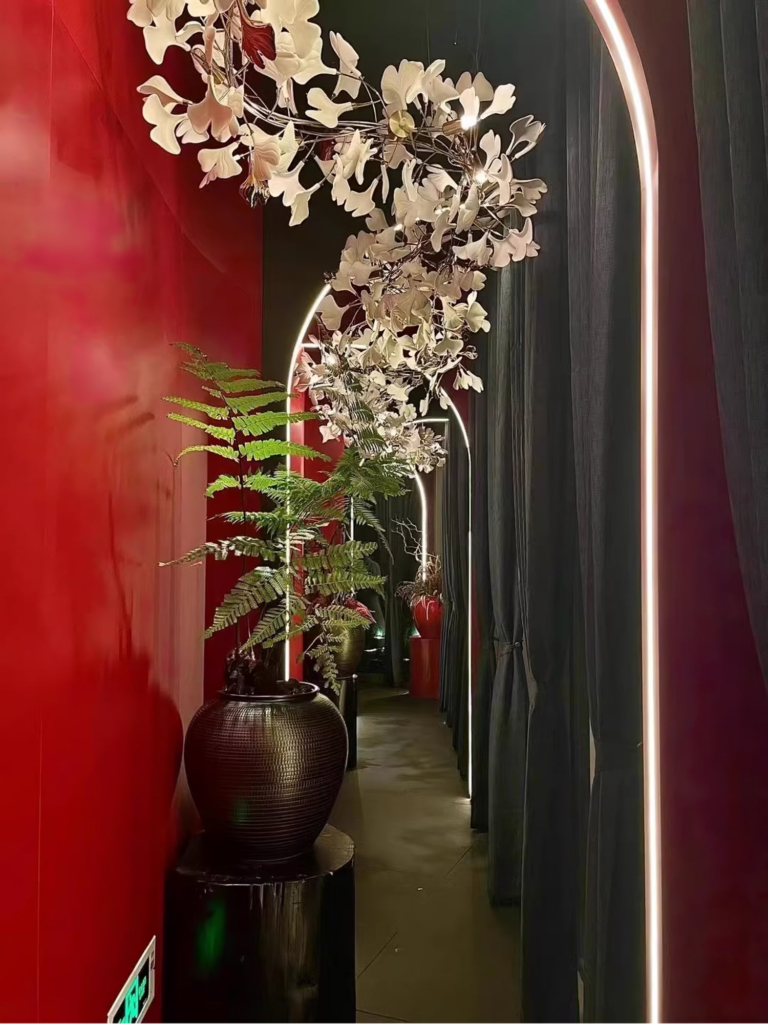 Eurzoris Gingko Metal Leaf Chandelier - Letslighting
