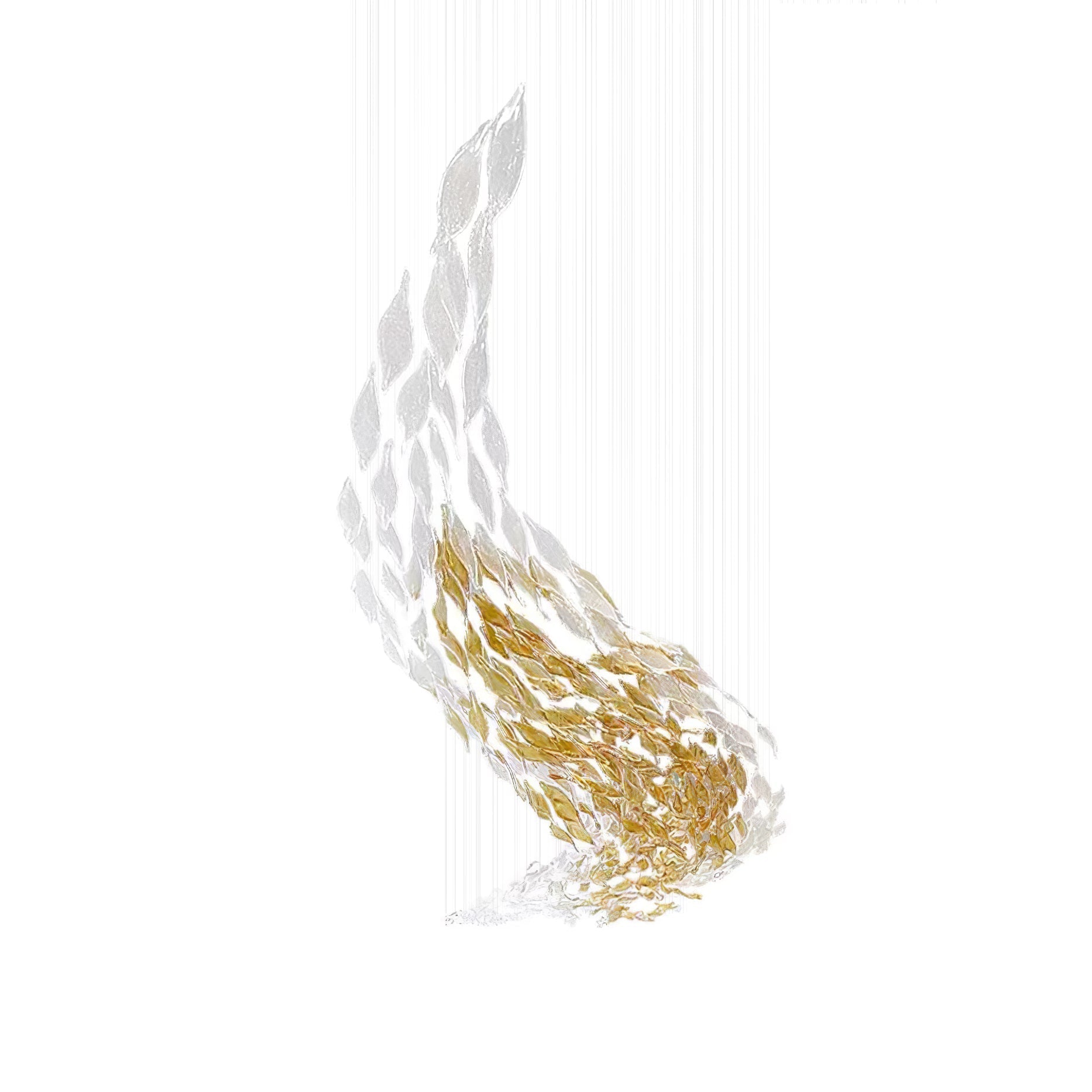 Vamararae Leaf Glass Cascade Chandelier - Letslighting